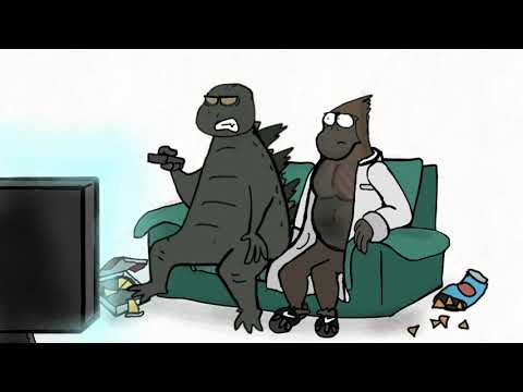 GODZILLA and MONKEY watch GODZILLA vs KONG ( spoilers )