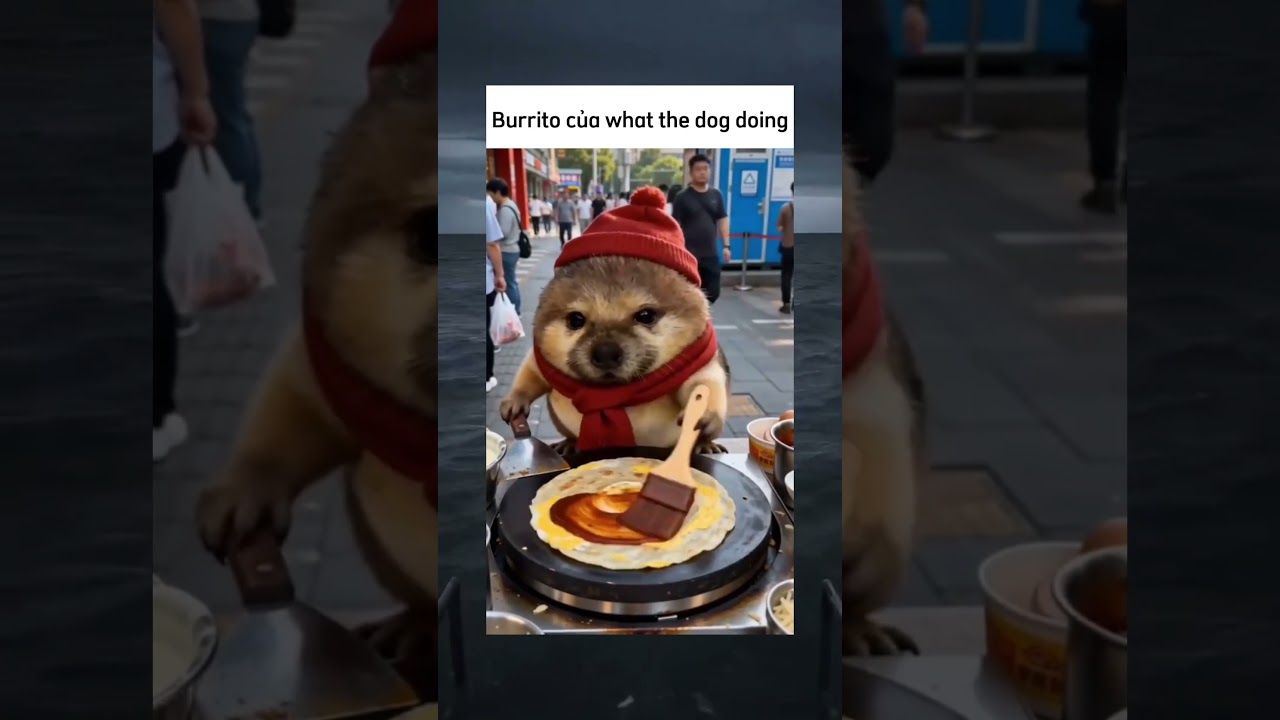 Mời mấy ní thưởng thức bánh Burrito của what the dog doing 😋😋😋 #shorts #memes