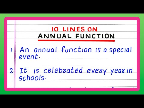 10 Lines on Annual Function | Annual Day | Few Lines on Annual Function