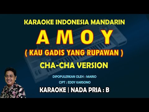 Amoy KARAOKE Mandarin nada pria B Versi Cha Cha (Kau gadis yang rupawan) - Mario