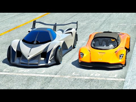 Devel Sixteen 2014 vs Aston Martin Valhalla - Top Gear Track