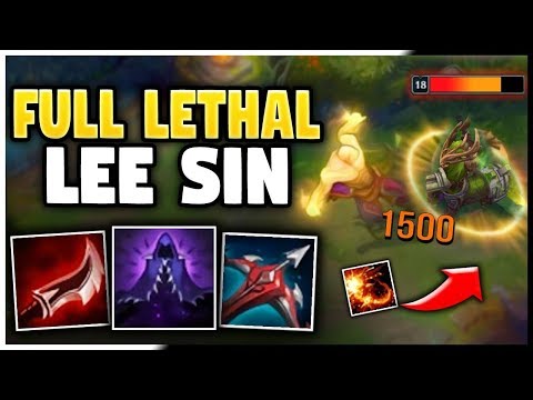 FULL LETHALITY LEE SIN = INSTANT ONE SHOTS | ASSASSIN LEE SIN BUILD - League of Legends