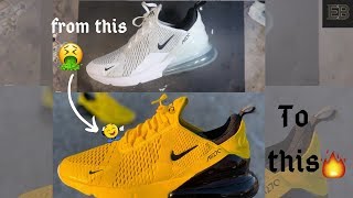 CUSTOM Air max 270 super yellow custom tutorial