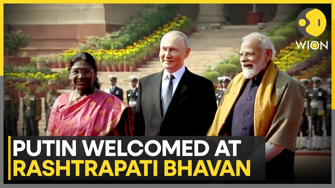 Putin in India: President Putin Receives Grand Welcome at Rashtrapati Bhavan | Thanks PM Modi |WION