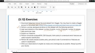 Exercise Perform Exploratory Data Analysis on Haberman dataset