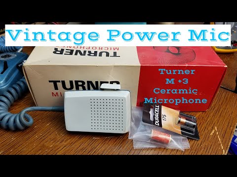 Vintage 1970s Turner M +3 Ceramic Mobile Power Microphone