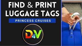 Princess Cruises: How to Find & Print Out Your Luggage Tags