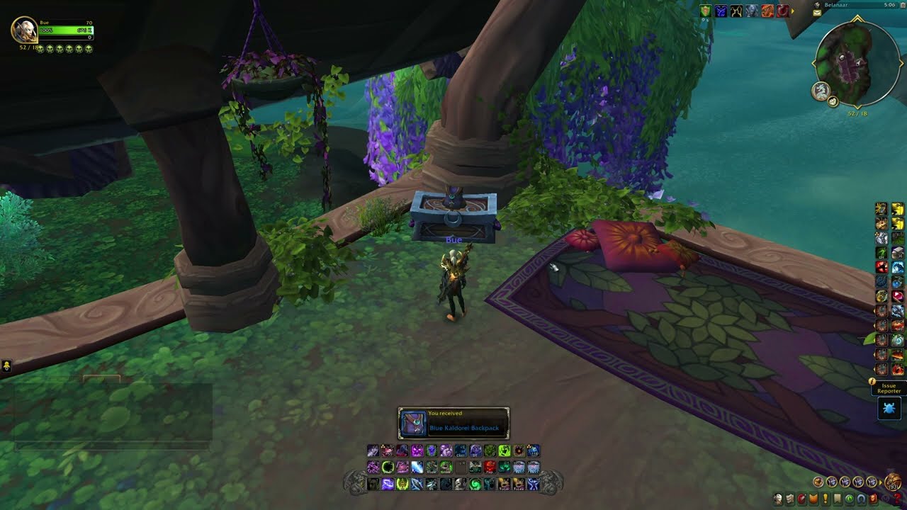 Kaldorei Backpack (Blue) Treasure Location @ Bel'ameth, WoW DF 10.2.5 Blue Kaldorei Backpack