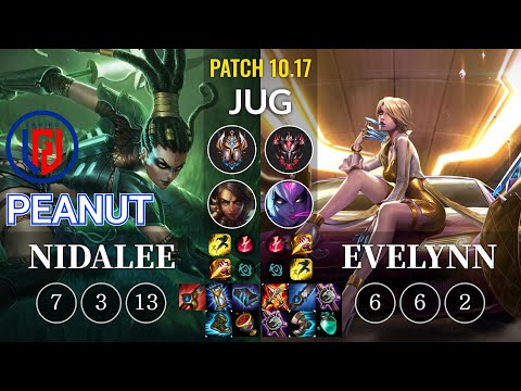 LGD Peanut Nidalee vs Evelynn Jungle - KR Patch 10.17