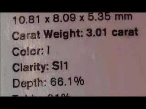 3.01 Oval Diamond I/SI1 with GIA report