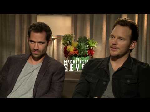 THE MAGNIFICENT SEVEN: Backstage with Chris Pratt & Manuel Garcia Rulfo