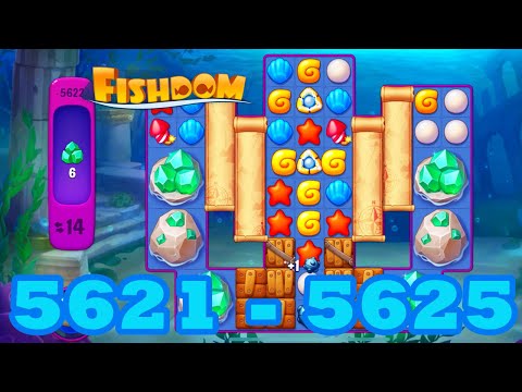 Fishdom Level 5621 - 5625 HD Walkthrough | 3 match puzzle | gameplay | android | 5622 | 5623 | 5624