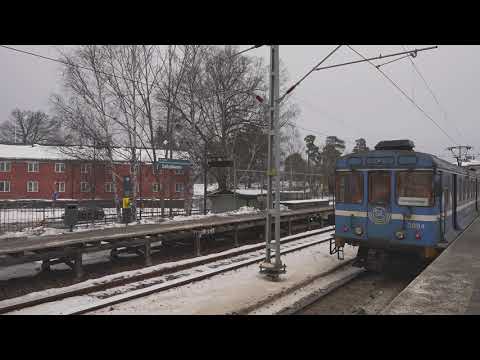 Sweden, Stockholm, train + bus ride from Saltsjöbaden to Slussen