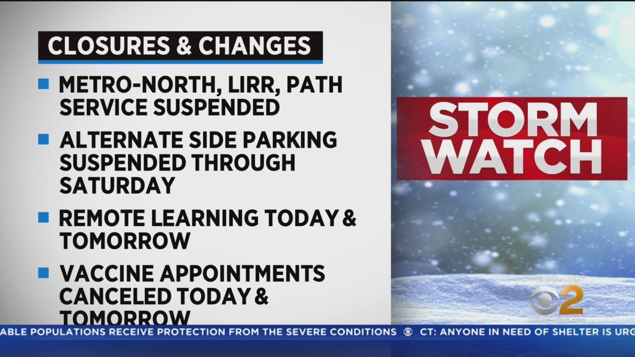 Winter Storm Forces Closures Of School Buildings, Postponement Of Vaccinations
