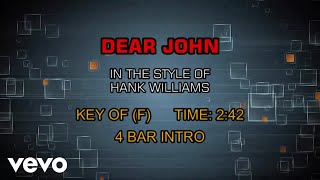 Hank Williams - Dear John (Karaoke)