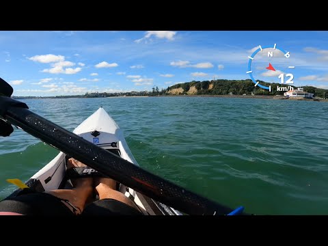 Paddle trip from Okahu Bay to Mission Bay - Epic V10 L surfski
