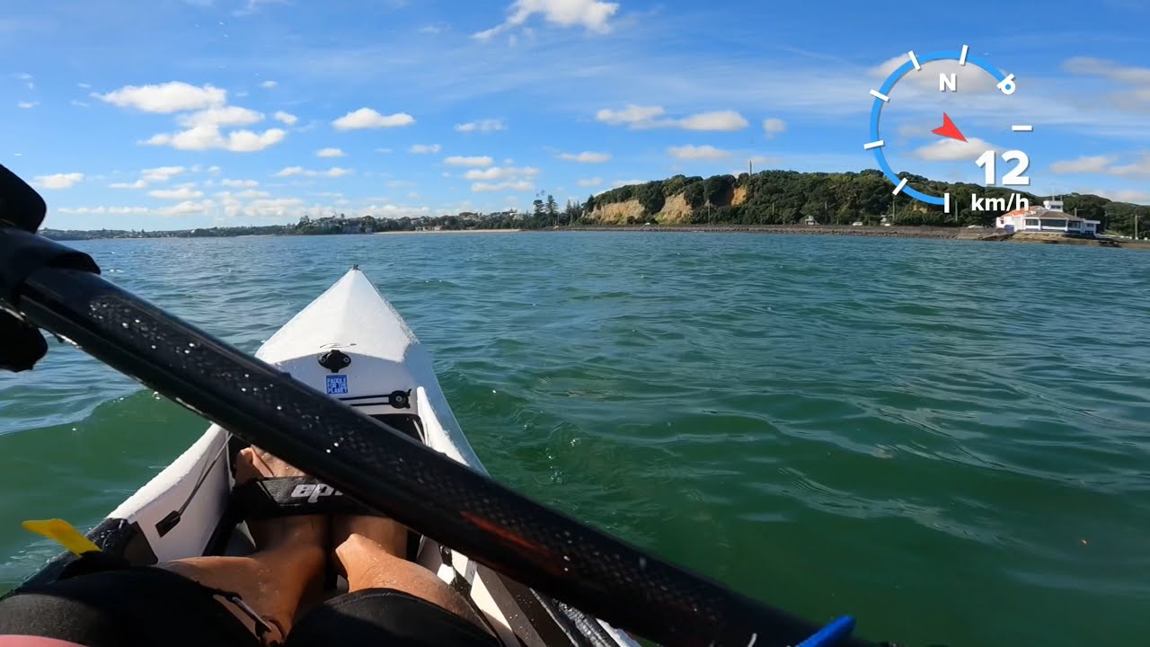 Paddle trip from Okahu Bay to Mission Bay - Epic V10 L surfski