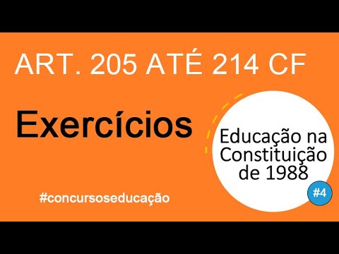 Educação na Constituição - Resolução de Questões