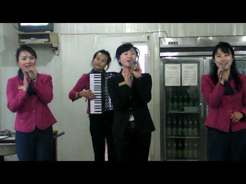 Pyongyang Karaoke Bar Staff & Tourists sing 'The Internationale'
