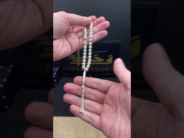 سبحة فضة عيار 925 بوزن 22جرام