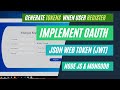 Registration Form Signing Up User With JWT OAuth Token Using NodeJS MongoDB In Hindi In 2020