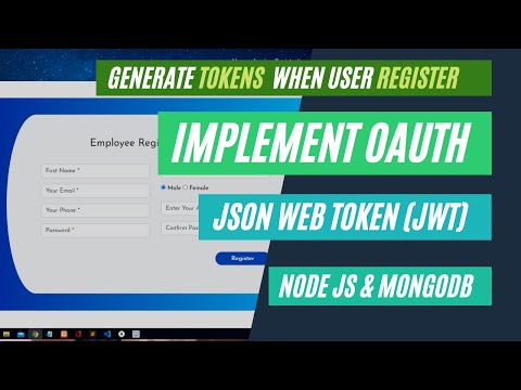  Registration Form Signing Up User with JWT OAuth Token using NodeJS MongoDB in Hindi in 2020