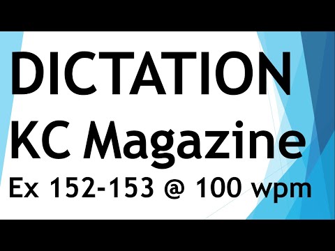 Dikte dari majalah Kailash Chandra - Latihan 152 & 153 @ 100 wpm