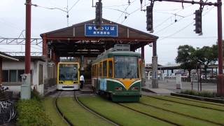 preview picture of video '鹿児島市電2120形 鹿児島駅前電停発車 Kagoshima City Tram Type 2120'
