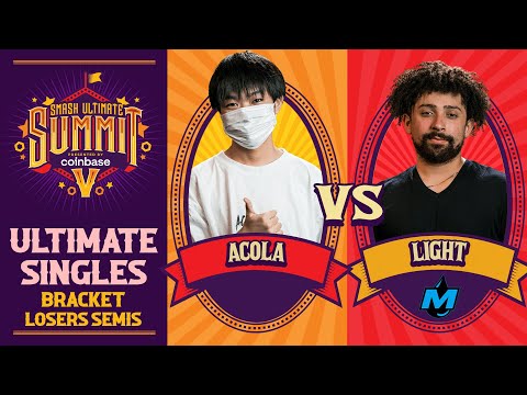 acola vs Light - Losers Semifinal Ultimate Summit 5 - SSBU Singles | Steve vs Fox