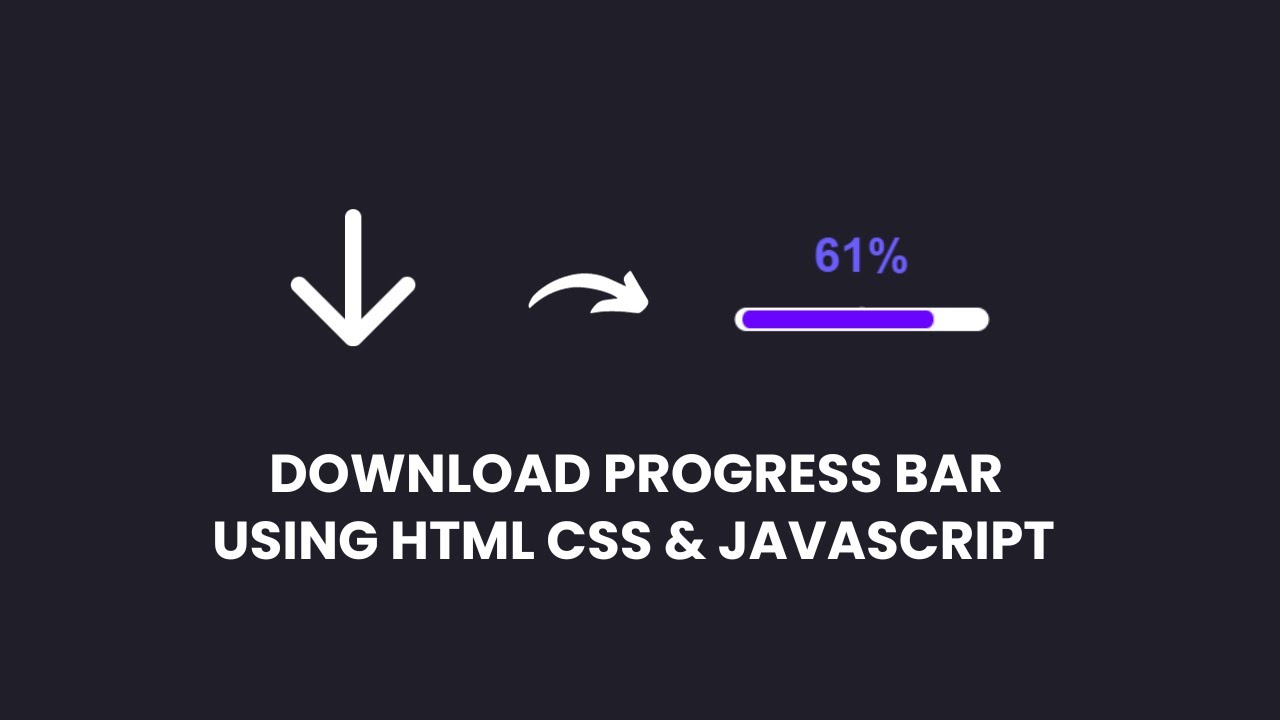 Download Progress Bar In HTML CSS JavaScript | Loading Animation