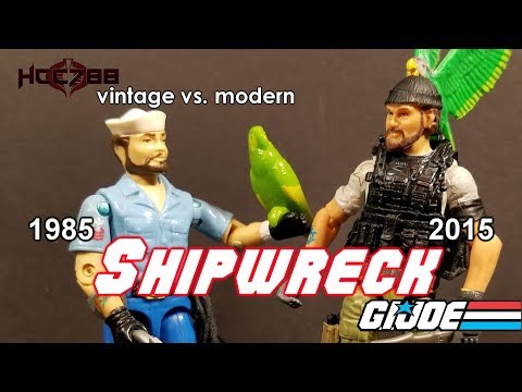 HCC788 Vintage vs. Modern SHIPWRECK - 1985 & 2015 G.I. Joe toys!