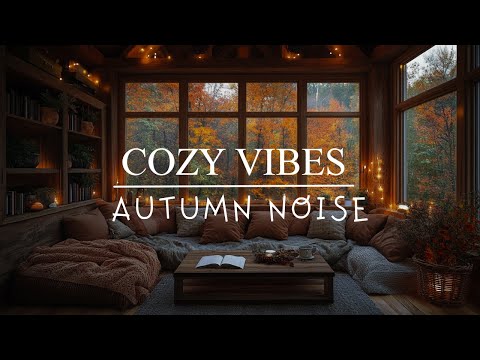 💛 Autumn Ambience 🍂 Rainy Day with Warm Relaxing Music | 8 HOURS of Relaxation and Tranquility 🎶😴
