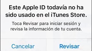 Este Apple ID todavía no ah sido usado en el iTunes Store (SOLUCIÓN 2021)