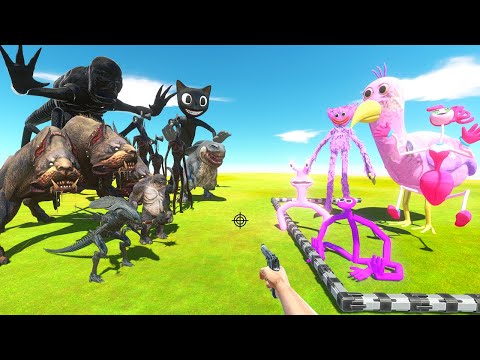 FPS Avatar Rescues Pink Monsters and Fights Hell Monsters - Animal Revolt Battle Simulator
