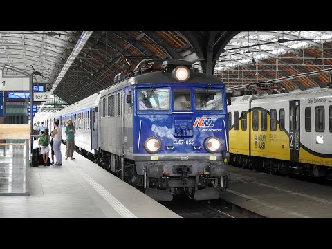 Głośny rozruch EU07-055 z IC 48151 Gwarek do Ustki.