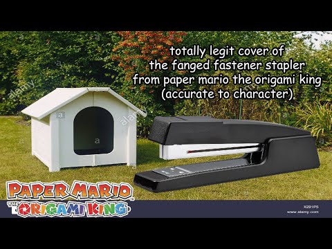 a totally legit cover of the fanged fastener stapler from paper mario: the origami king
