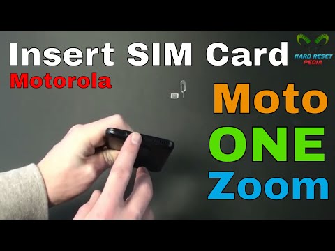 Moto One Zoom Insert The SIM Card