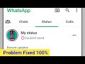 How to Fix WhatsApp Status Couldn’t Send Problem Solve 2024 | Couldn’t Send WhatsApp Status Problem