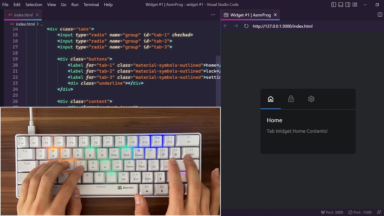 ASMR Programming - Modern Widget Coding - No Talking
