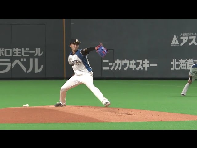 【1回表】復帰登板のファイターズ・上沢が完璧な立ち上がりを見せる!! 2020/6/30 F-H