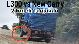 Download lagu Mitsubishi L 300 vs New Carry Vs Mega Carry muatan 2 ton di tanjakan lumpur mp3