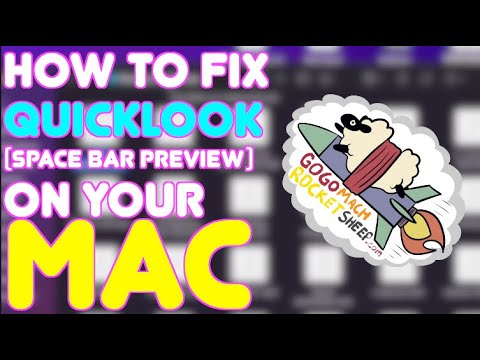 How to fix quick look (space bar preview) on your mac