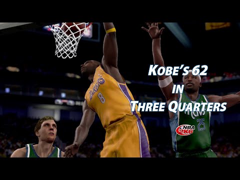 NBA 2K6 (Xbox 360): Lakers vs. Mavericks | Kobe Bryant Scores 62 Points in Three Quarters