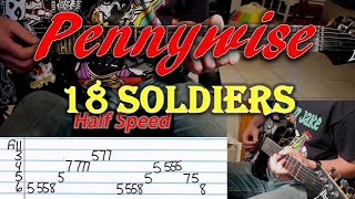 How To Play &quot;18 Soldiers&quot; by Pennywise - Guitar Lesson (with guitar tab!)