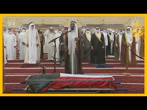 شاهد مراسم صلاة الجنازة على جثمان أمير الكويت الراحل الشيخ صباح الأحمد الصباح بمسجد بلال بن رباح