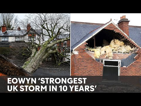 Storm Éowyn: Thousands without power after 'strongest storm in 10 years'