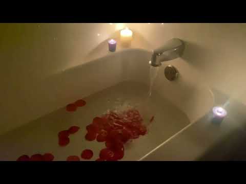 3 Hours Bathtub Filling Loop- Flower Petals - Bathtub ASMR - Soothing Sounds for Sleep & Relaxation