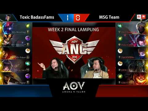 Toxic BadassFams vs MSG Team - Garena AOV ANC City Qualifiers : Week 2 Final Lampung Game 2
