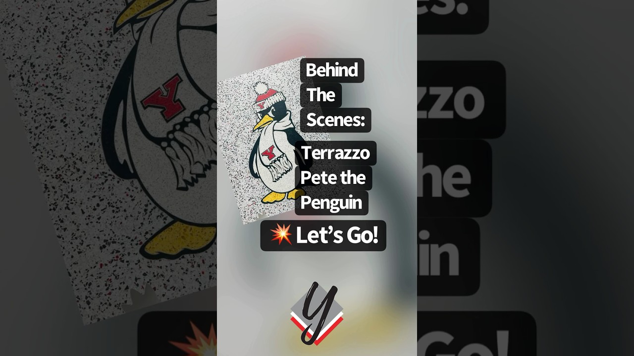 See how a terrazzo logo is made. #youngstown #youngstownstate #terrazzo #terrazzodesign #ysu #ohio