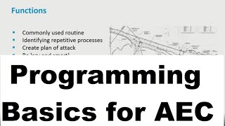 Download the video "Programming Basics for AEC (Architecture, Engineering and Construction)"